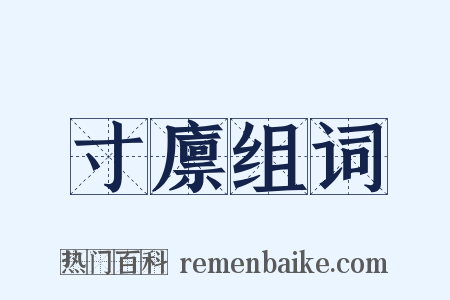 寸廪组词是什么意思的图片